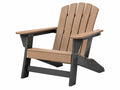 Adirondack Gartenstuhl 83 x 76 x 98 cm Kunststoff Braun Schwarz mit breiten Armlehnen